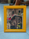 Yellow Anarkali Bazaar - A5 Framed Print